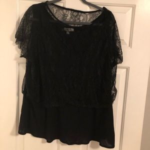 Tank with Lace Crop Overlay